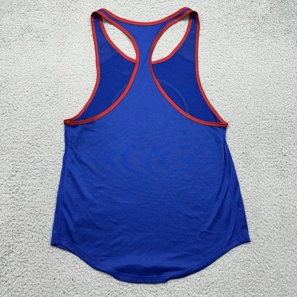 Nike The Nike Tee 34233X-CB1 Dri-Fit Size XS MLB Chicago Cubs Racerback Tank Top